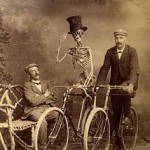 skeleton on bike
